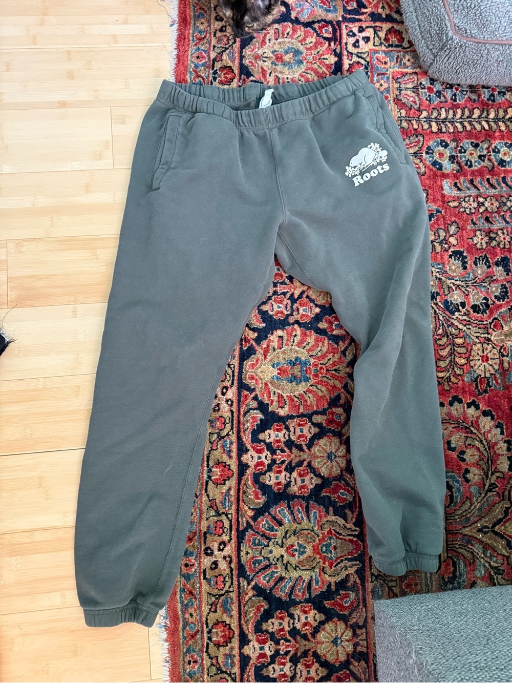 Roots Men’s Dark Green Fleece Joggers